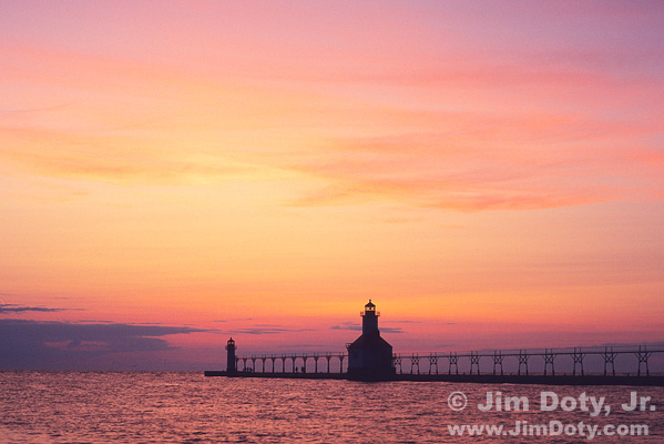 Evening, St. Joseph Lighthouse, Michigan. Photo copyright Jim Doty Jr.