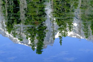 Hallets Peak reflected in Bear Lake