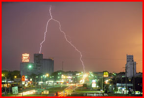 Lightning over Yukon Oklahoma